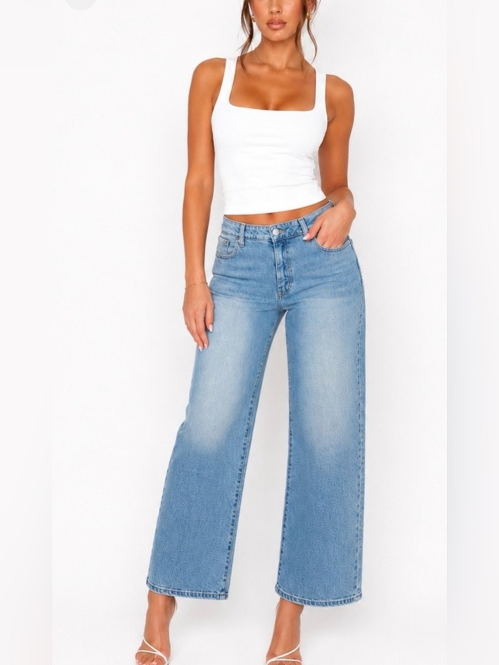 Just USA Luisa Slim Wide Leg Jean Blue Size 6 NWT STITCH FIX